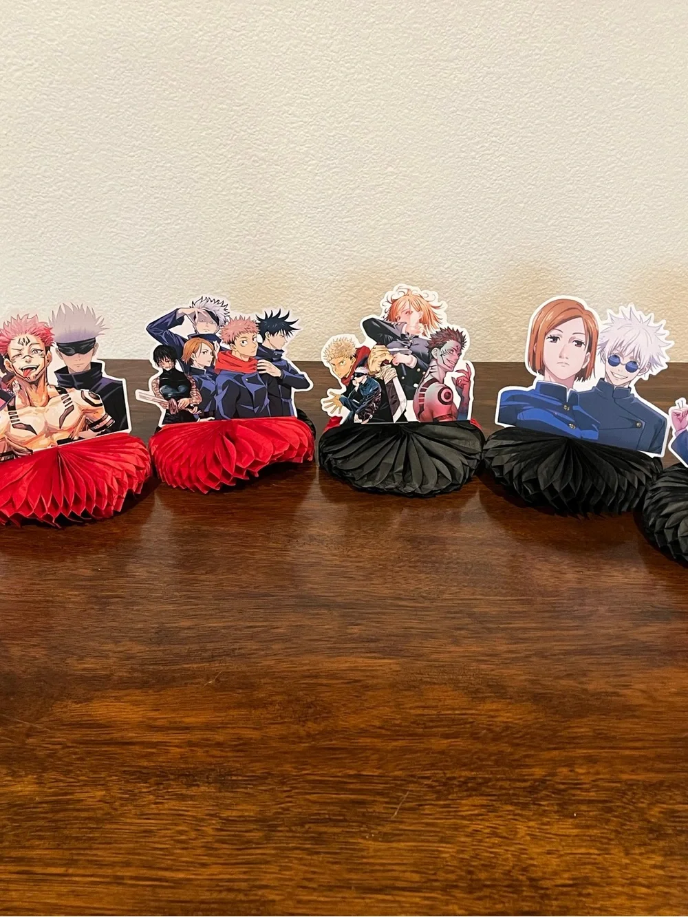 Jujutsu Kaisen Table Centerpieces - Red & Black Anime Set Party Decorations